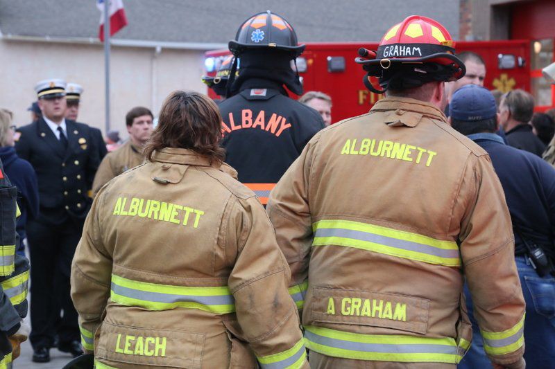 Firefighters journey toward Clinton